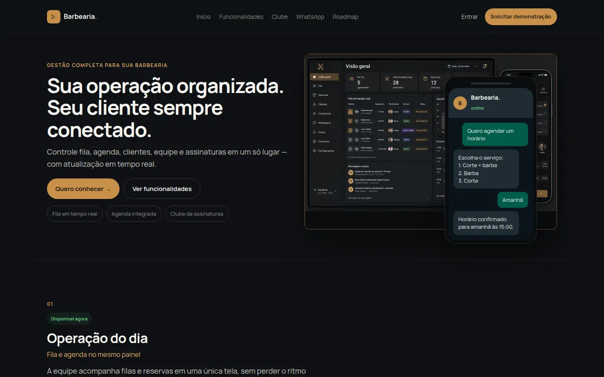 Captura de tela de Barbearia Ops